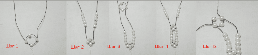 Схема цепочки из бисера из звездочек