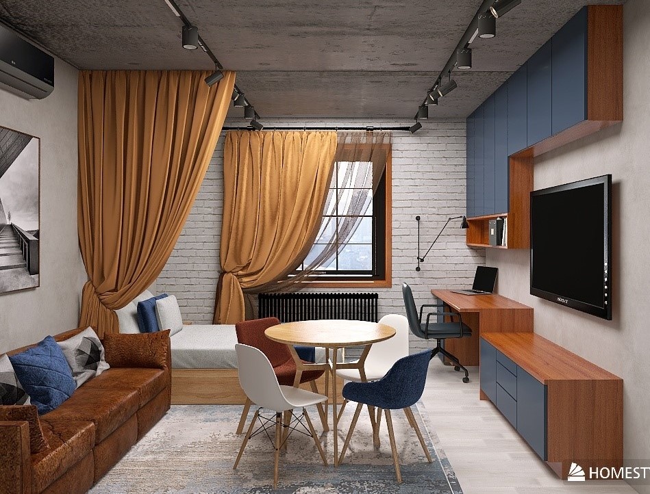 Студия площадью 21 м2 для студента