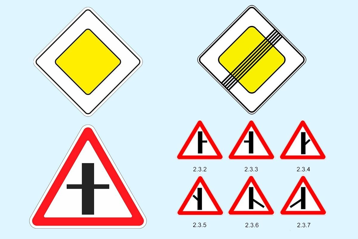 Порядок езды на нерегулируемых перекрестках определяют знаки приоритета. Источник: Avtocod.ru.📷
