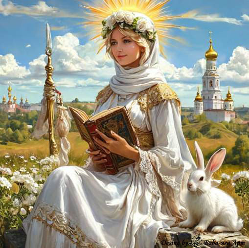 "Женщина-мессия". Генерация нейросети по текстовому запросу автора статьи (ведунья Светлана Голованова "Баба-Яга Арт").