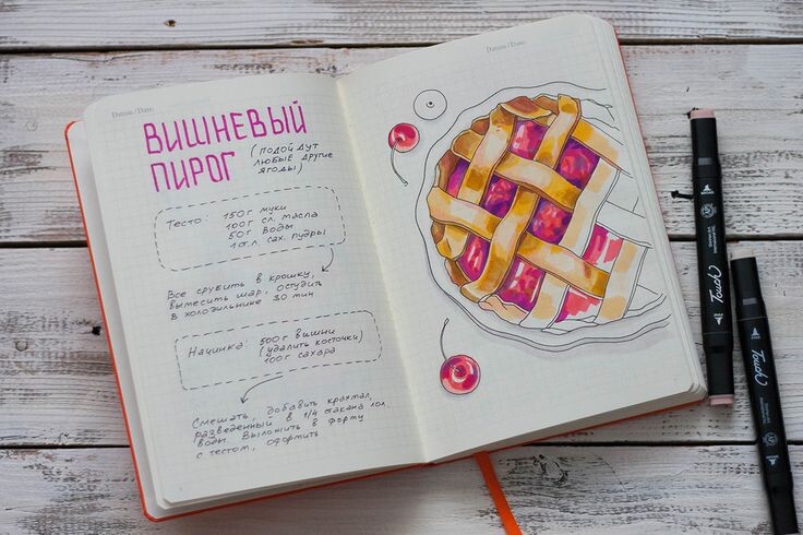 у неё накопилось много рецептов