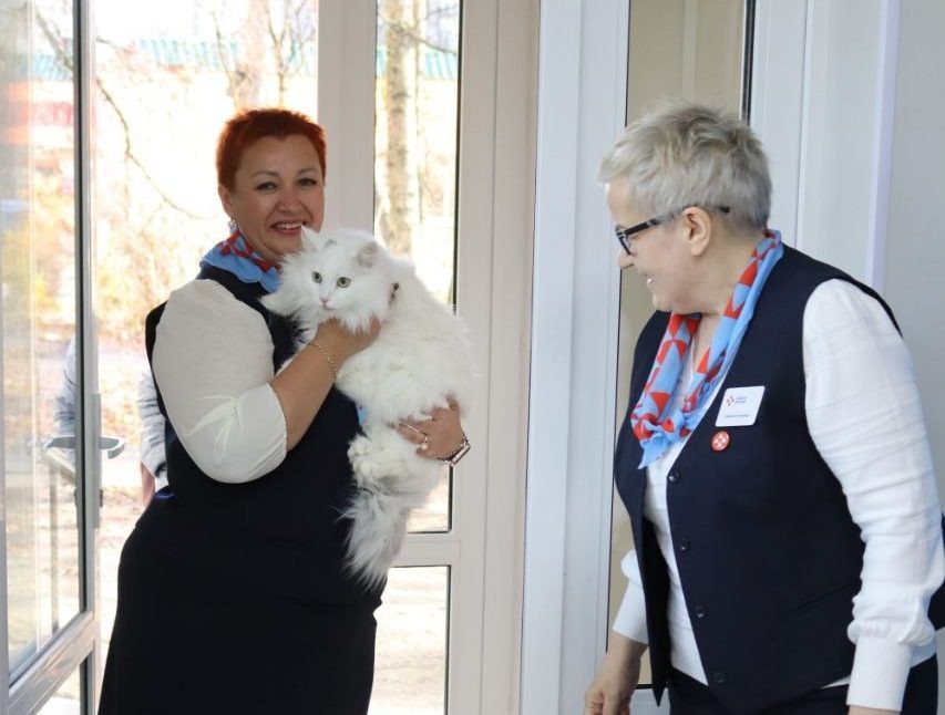    Пушок на открытии кадрового центра в Кеми. Фото: Управление труда и занятости Республики Карелия