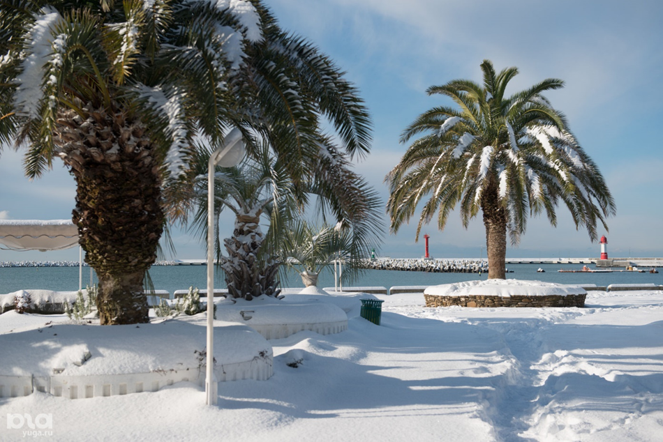 зимний пляж