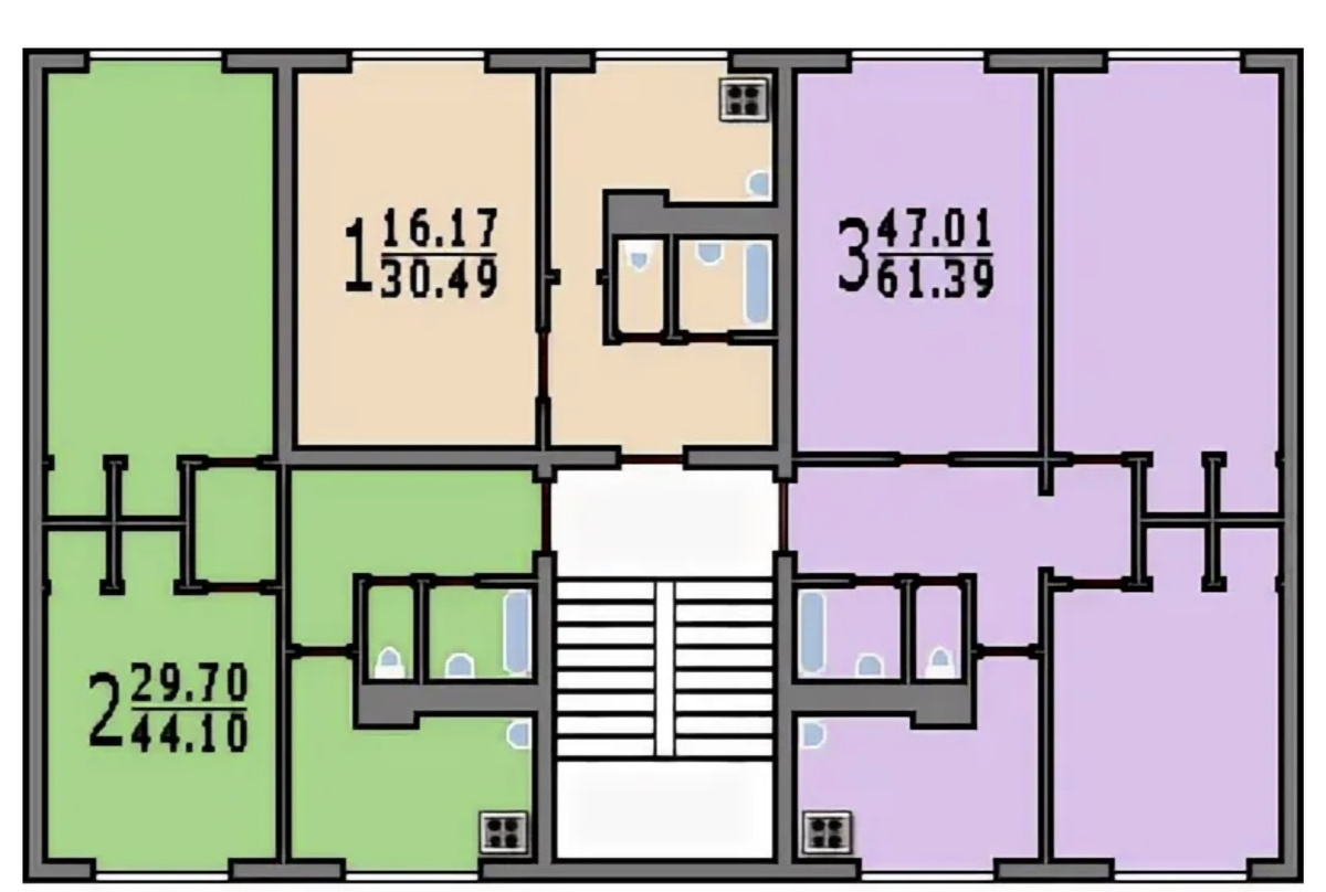 План типового этажа в доме серии К7