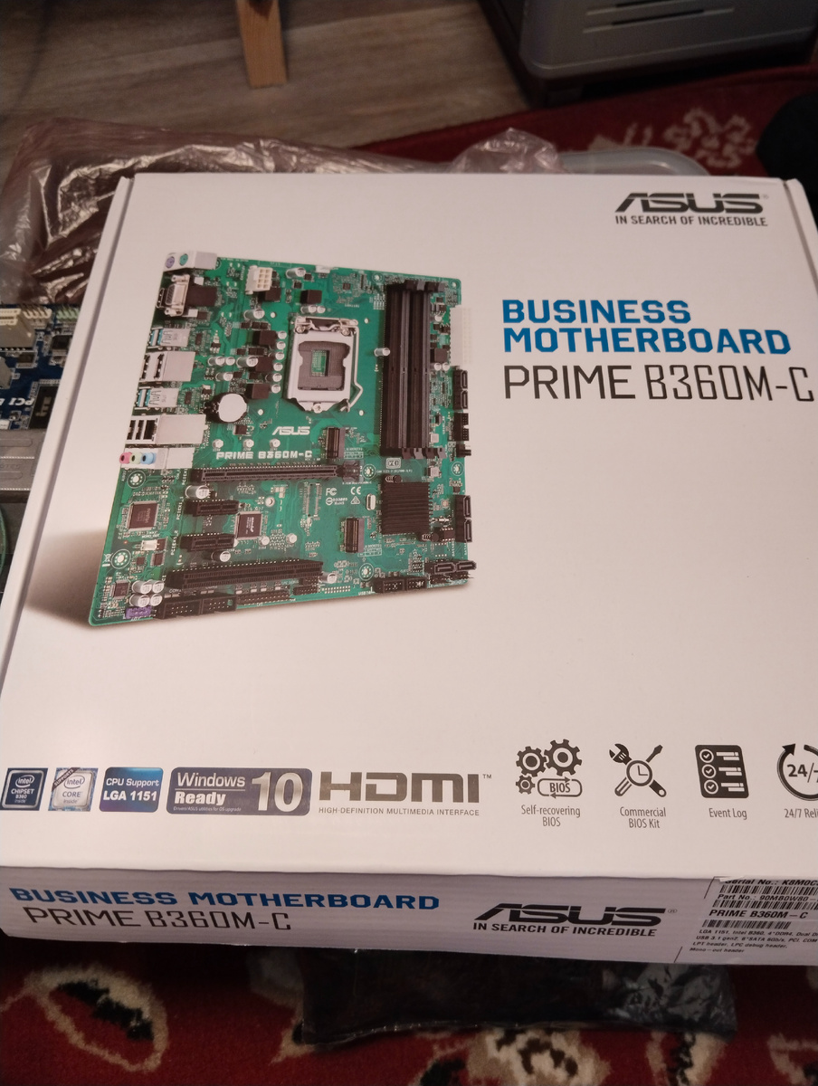 Материнская плата ASUS PRIME B360M-C