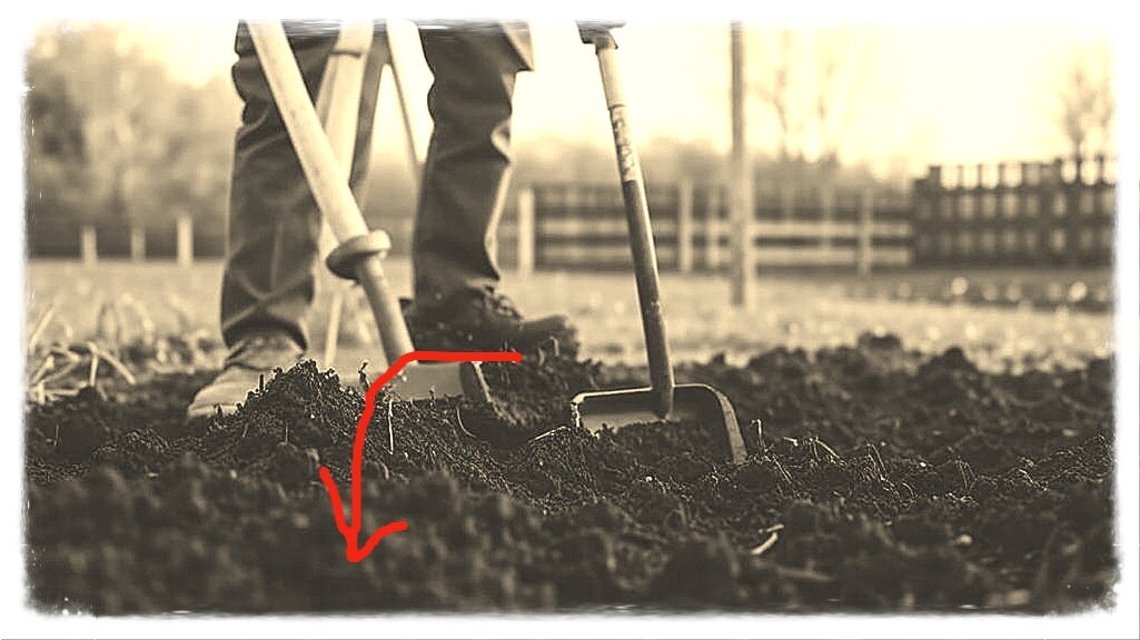 Перекопка почвы на зиму.