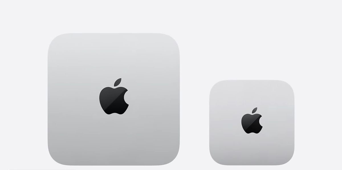 Слева Mac Mini предыдущего поколения, справа новый. 