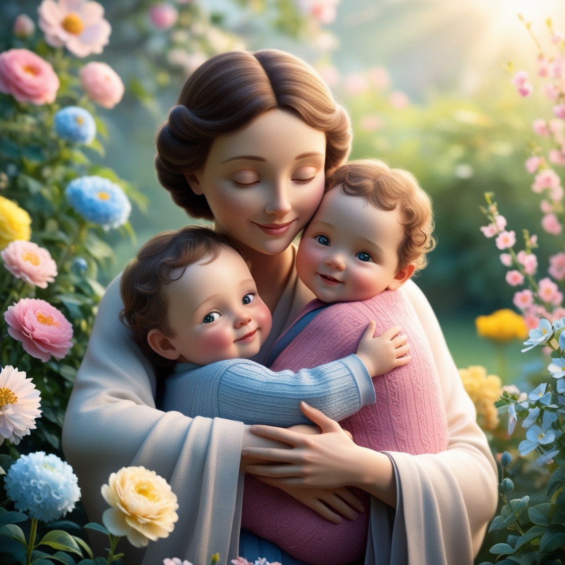 В объятиях любви: материнская забота, наполненная нежностью и теплотой