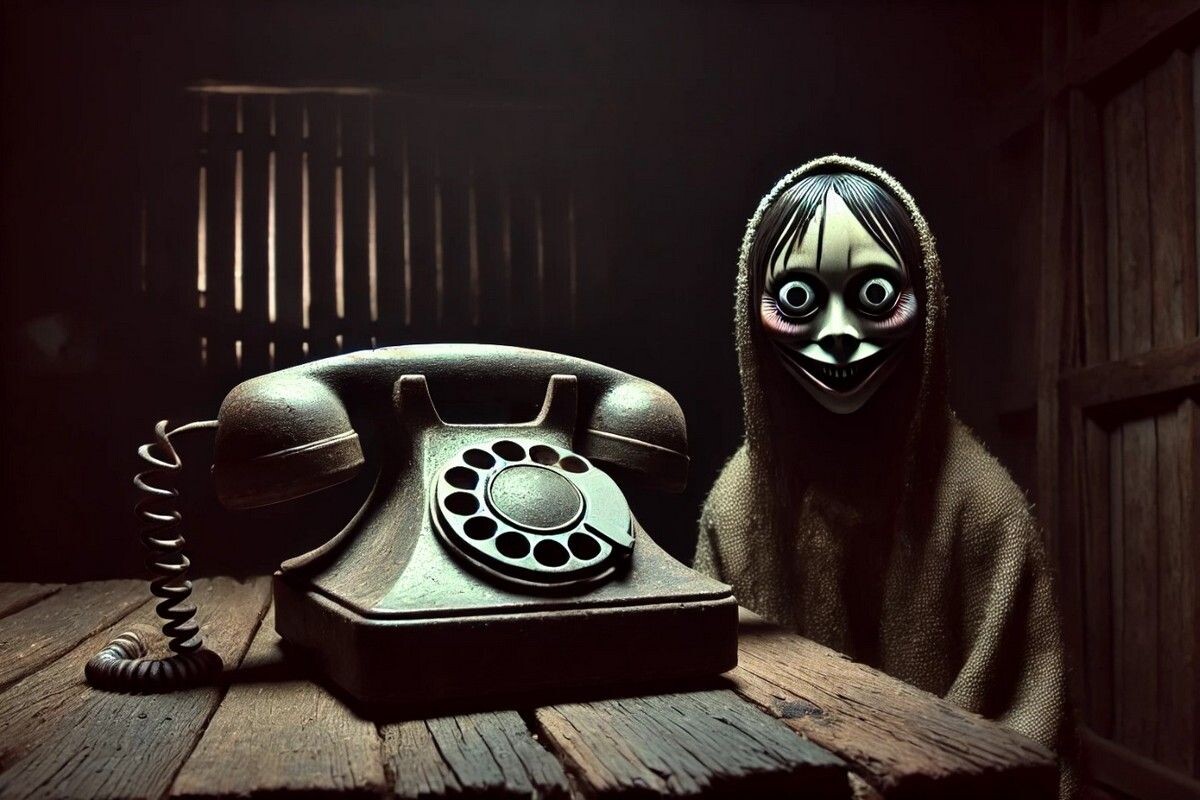 Конечно, телефон у Момо не один. Очень быстро появилось множество аккаунтов с пугающей женщиной-птицей на аватарке. Источник: нейросеть📷
