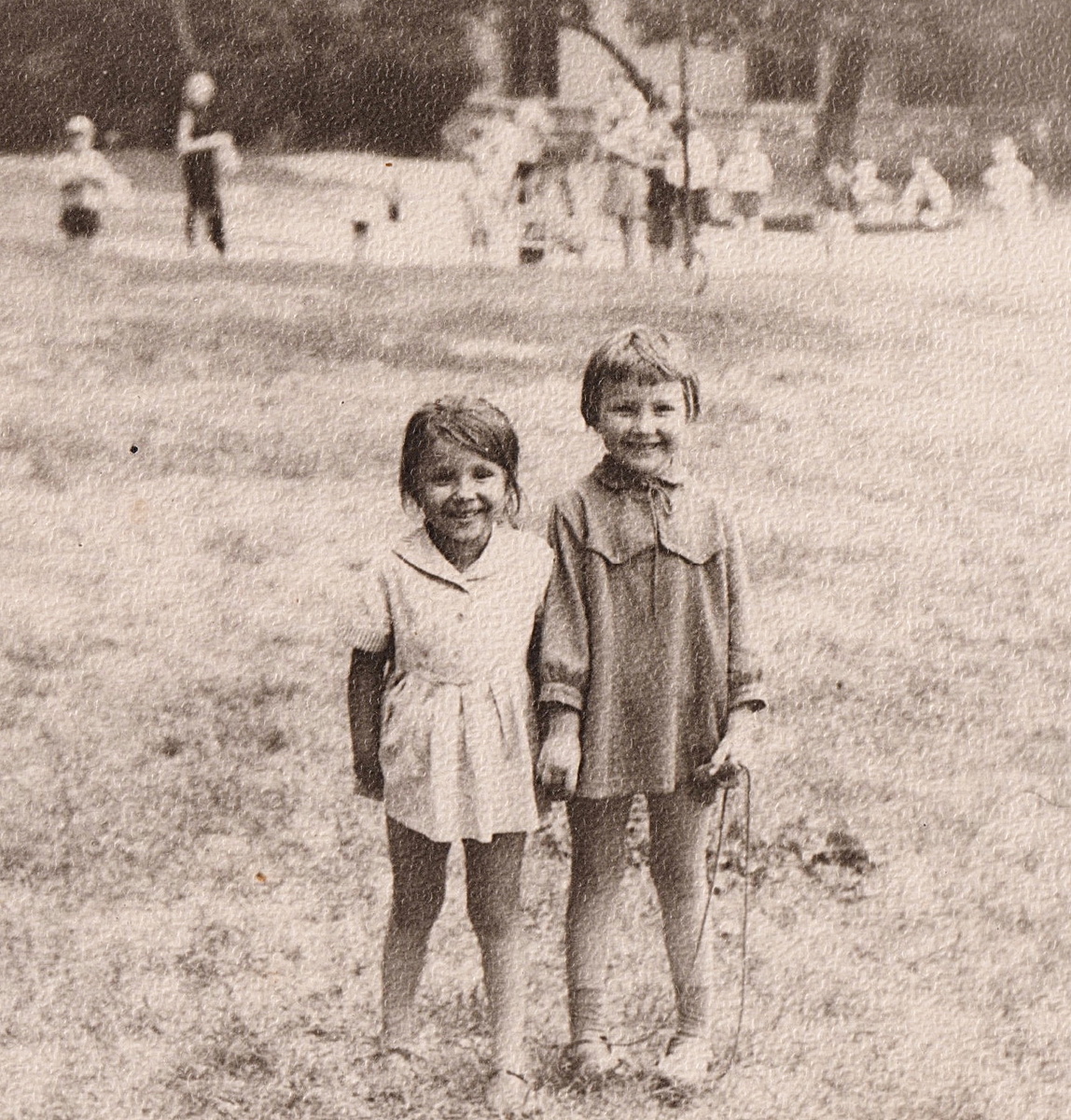 Это я  (слева) в детском лагере в Петривке.
