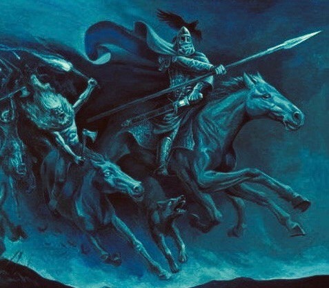 Дикая охота: впереди, на лихом коне — сам одноглазый Один. Фото из открытых источников 