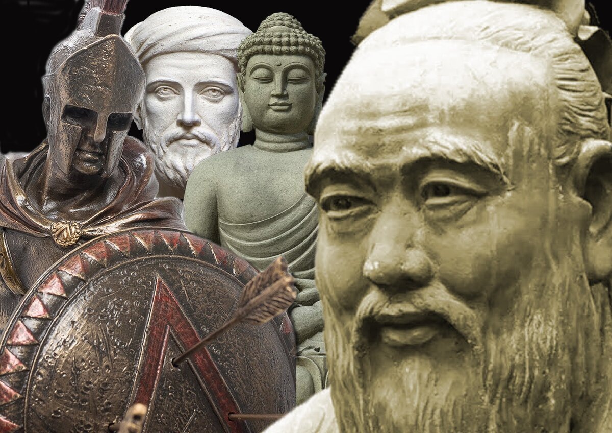 Коллаж "Современники: Леонид, Пифагор, Будда, Конфуций" (https://dzen.ru/a/YGDI-DAcnEPrXS6F)