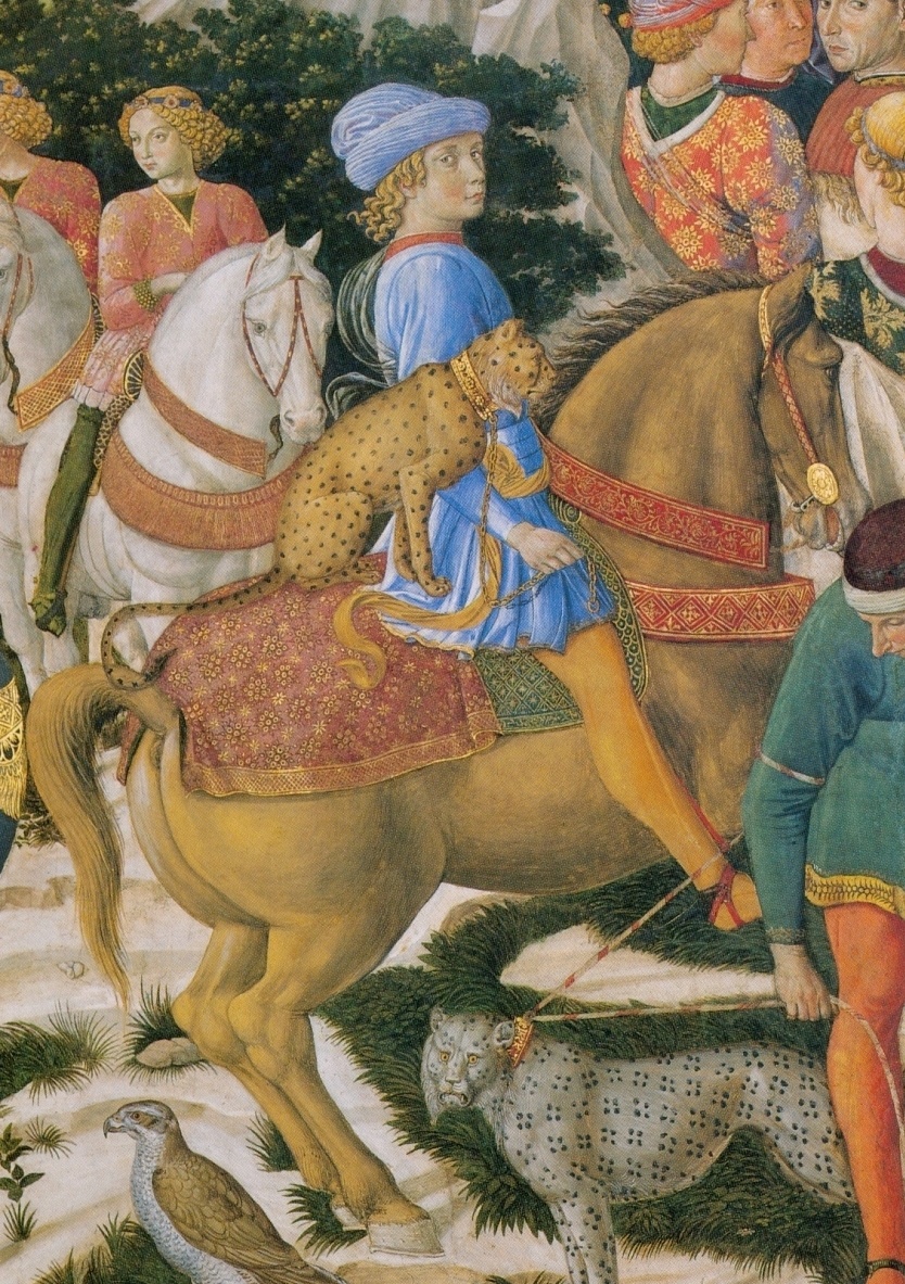 Фреска из «Капеллы волхвов». Юноша с гепардом, возможно, Джулиано Медичи. 1459 –1462 годы.