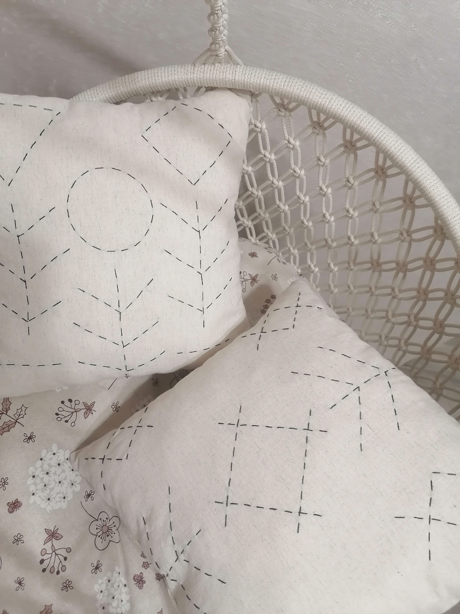 Декоративные подушки под наволочки, ткань полулен