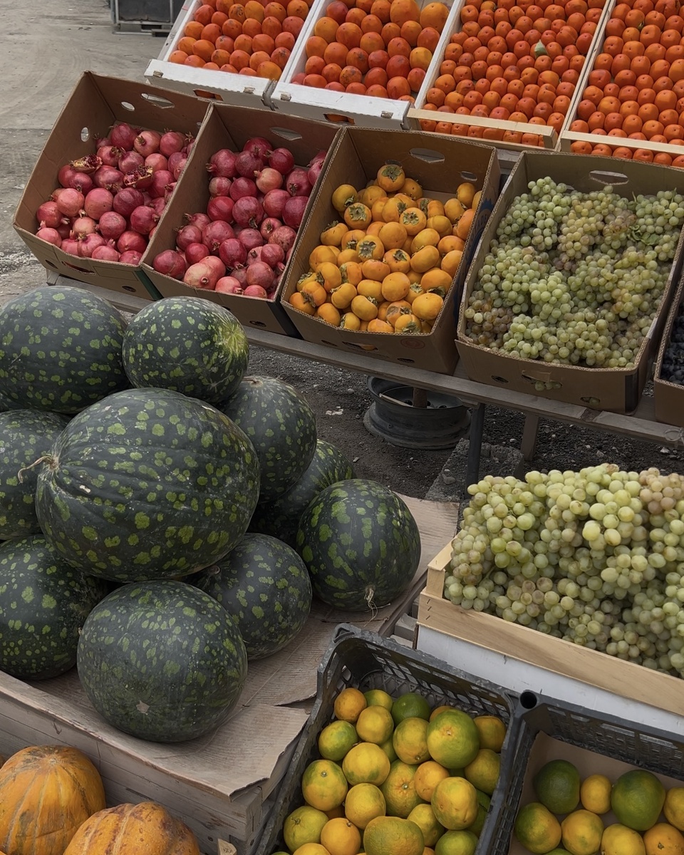 Таких установок будет достаточно по маршруту. Нам прямо на месте помыли фрукты