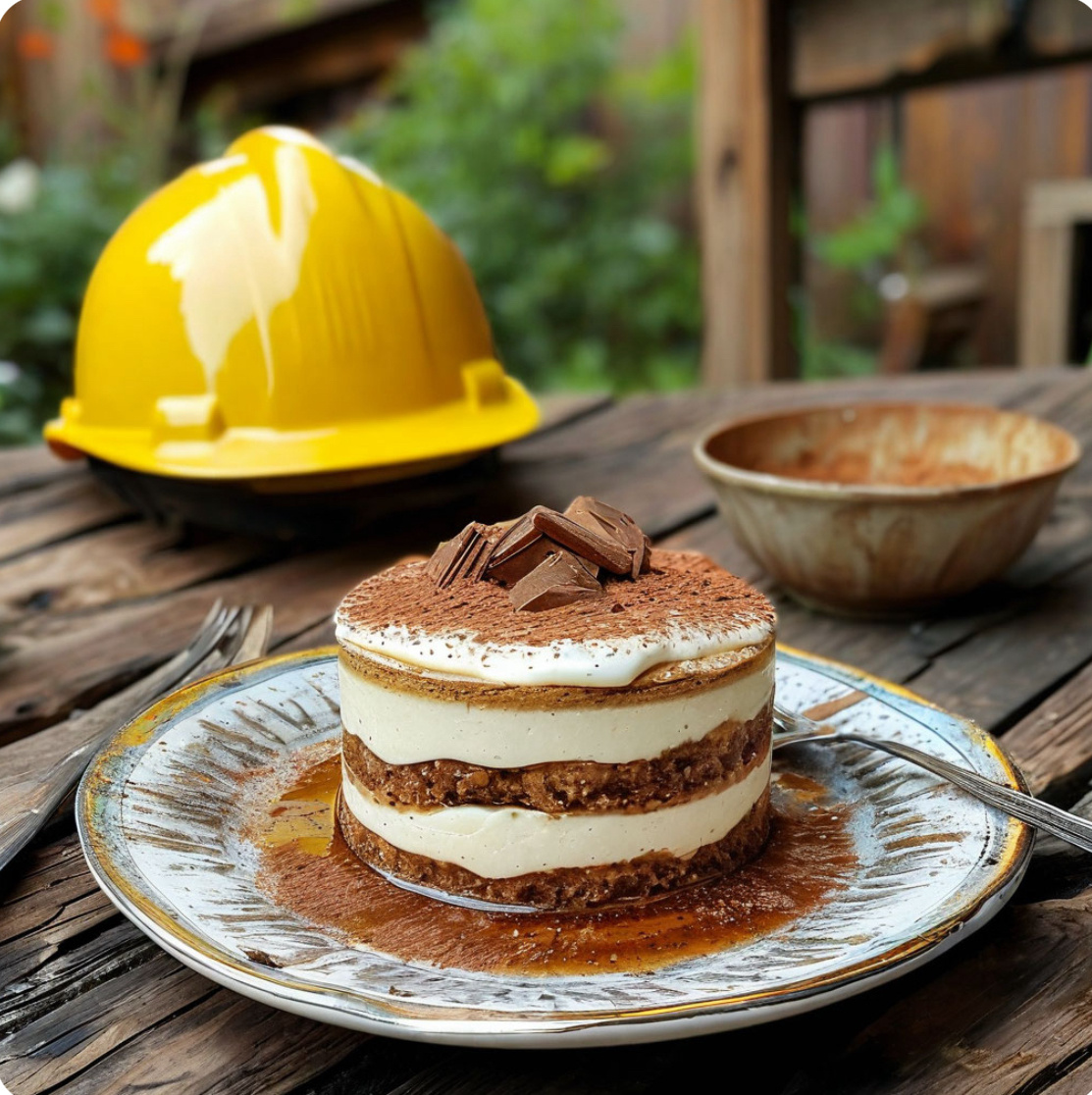 
Тирамису — это знаменитый итальянский десерт, который стал популярным во всём мире. Он состоит из печенья савоярди, пропитанного кофе, и нежного крема из яиц, сахара и сыра маскарпоне. Название десерта происходит от итальянского слова «tira mi su», что означает «подними меня вверх». 
Одна из легенд гласит, что тирамису готовили жены шахтеров своим мужьям, отсюда и название «неси/подними меня вверх»

Но принято считать,что название «тирамису» связано с его составом и воздействием на организм человека. Кофеин в кофе бодрит и поднимает настроение, а нежный крем из сыра маскарпоне дарит ощущение лёгкости и удовольствия. Таким образом, название десерта отражает его двойственную природу — одновременно бодрящую и расслабляющую.