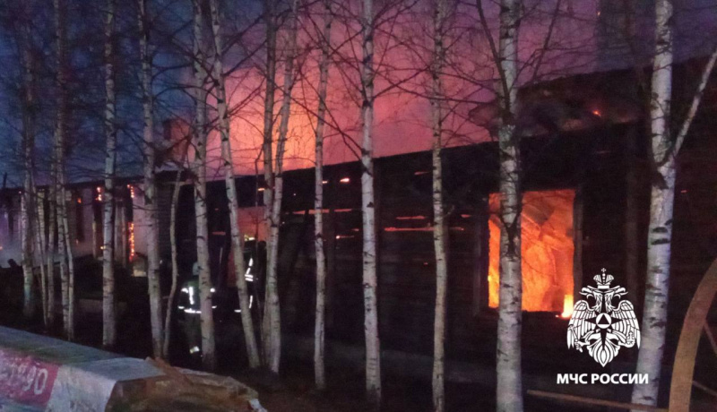    Появилось видео крупного пожара в ПрионежьеКарелия.Ньюс. Новости Петрозаводска и республики / ВК / Скриншот