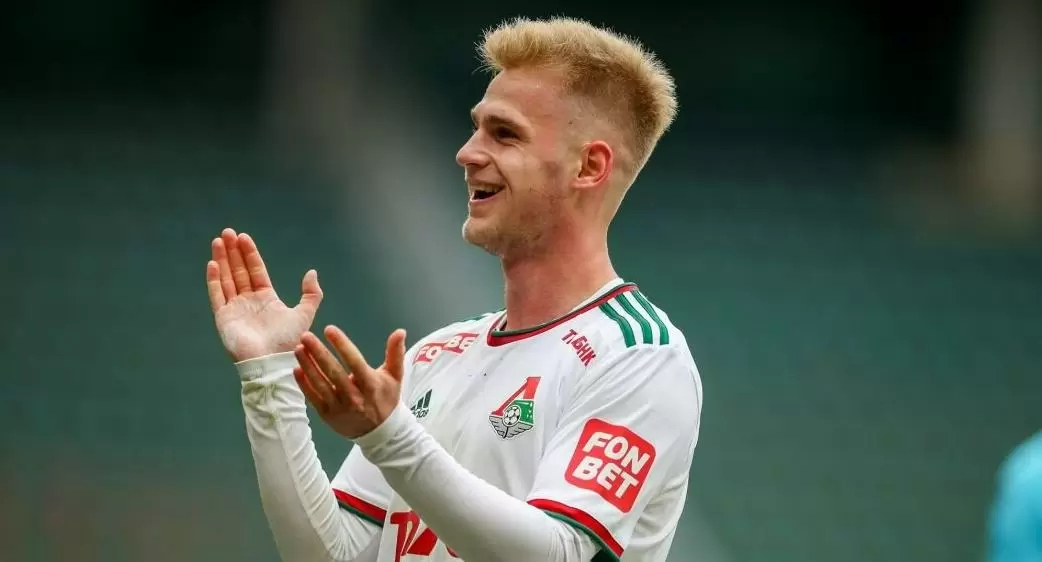 Вингер московского "Локомотива" Сергей Пиняев. Фото из интернета.