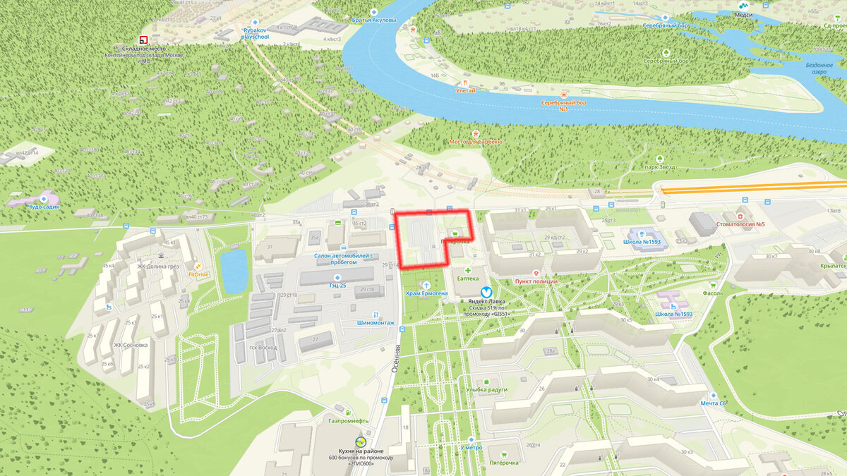 Пятно застройки ЖК Крылатская, 33