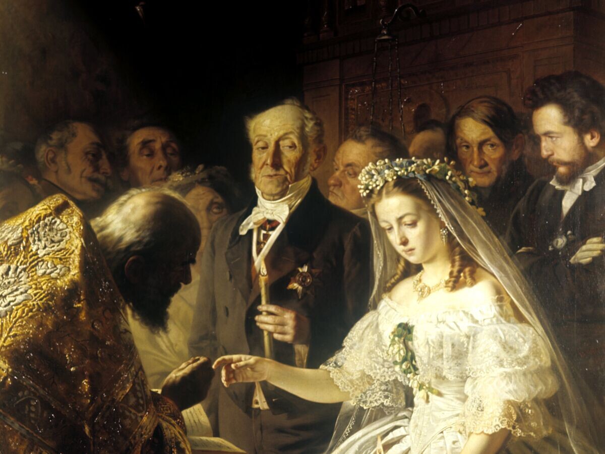   Репродукция картины В.В. Пукирева "Неравный брак". 1862 год. Государственная Третьяковская галерея© РИА Новости