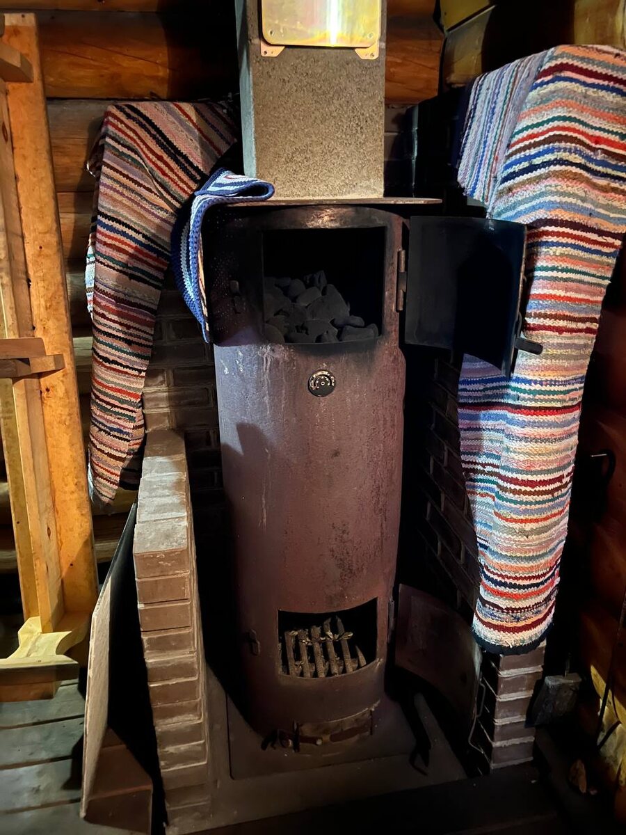 Печь для бани по-серому.