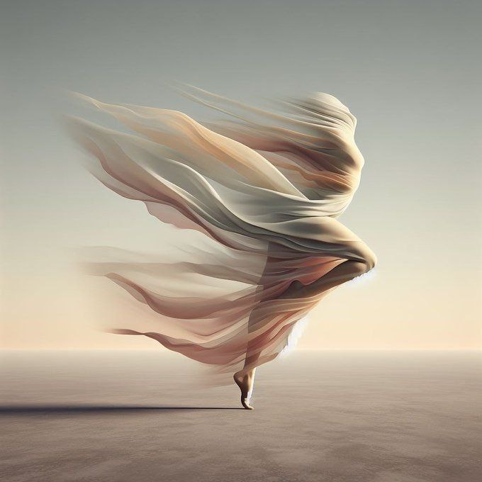 Движение тела как энергии в пространстве, одежда как продолжении формы.