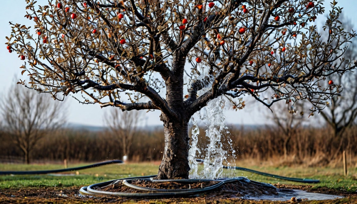 Не забудьте провести влагозарядковый полив сада до наступления морозов, особенно если осень выдалась сухой.
