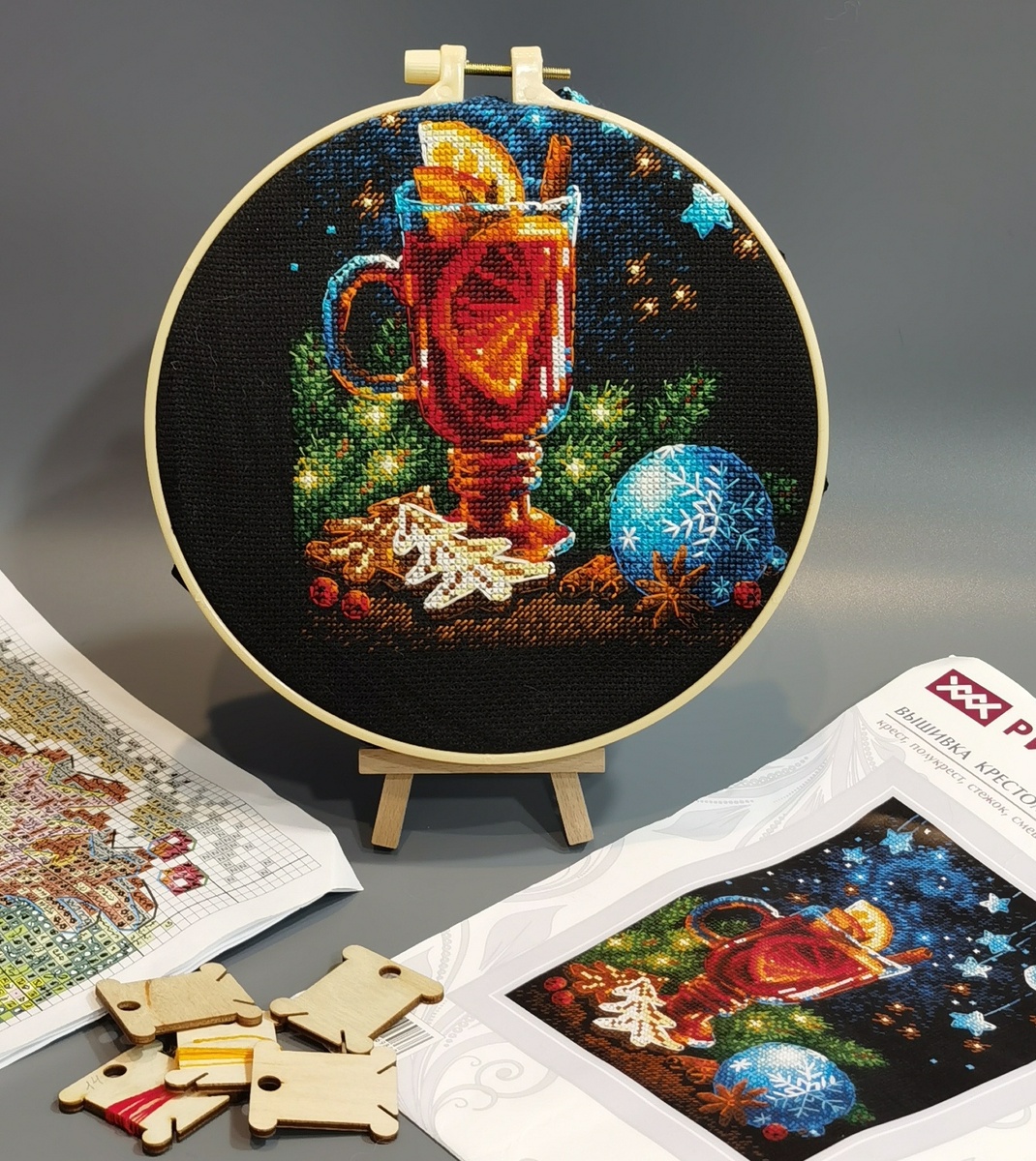 Вышивка крестиком "Новогодние пряности" от Риолис. Вышивает Ксения Kukanchik