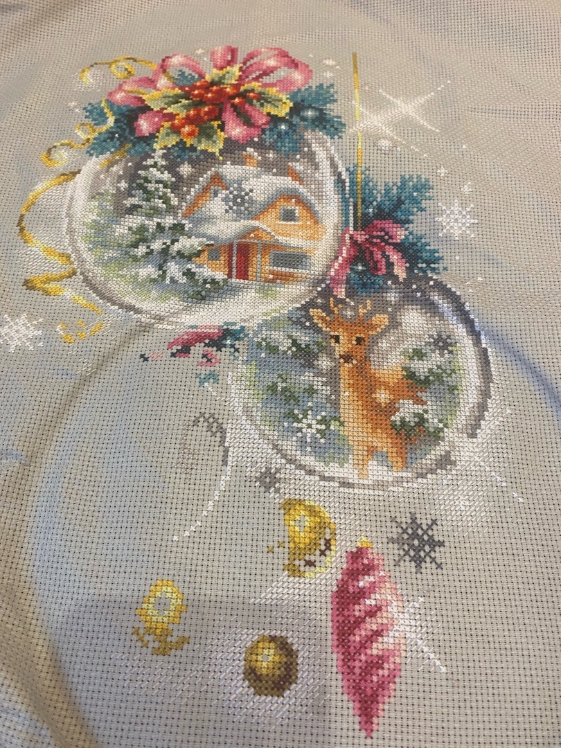 Рождественская сказка от чудесной иглы. Вышито на 31.10.2024 г