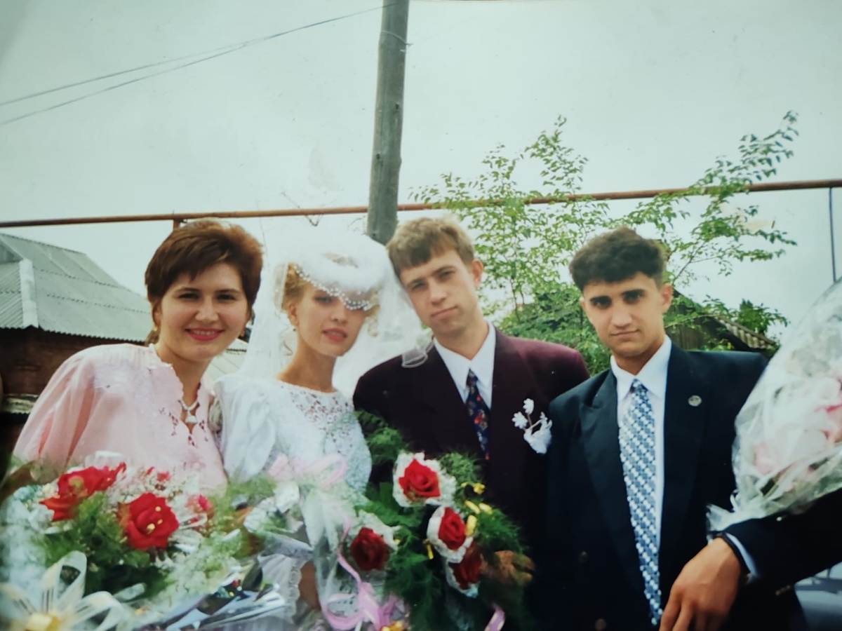 Свадьба Татьяны и Максима Соловьевых, 1998 год.