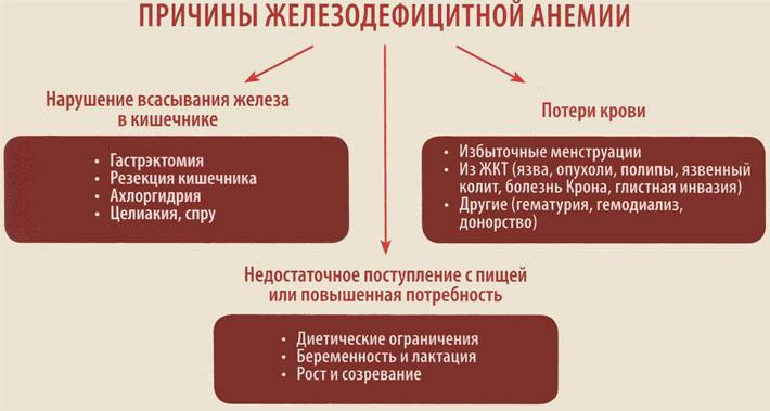 Причины дефицита железа