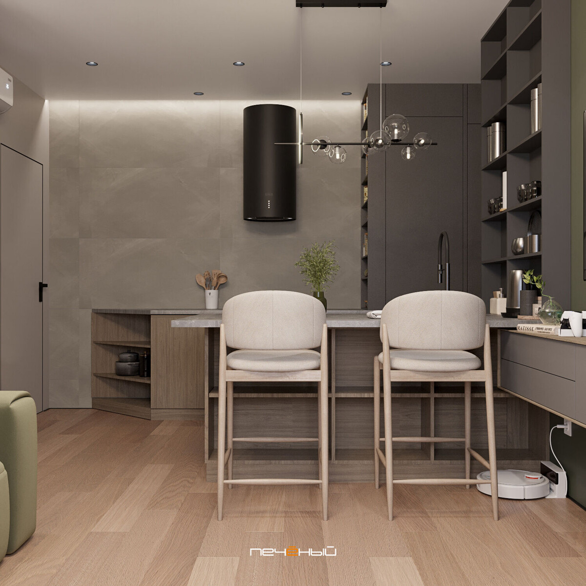 Дизайн кухни-гостиной