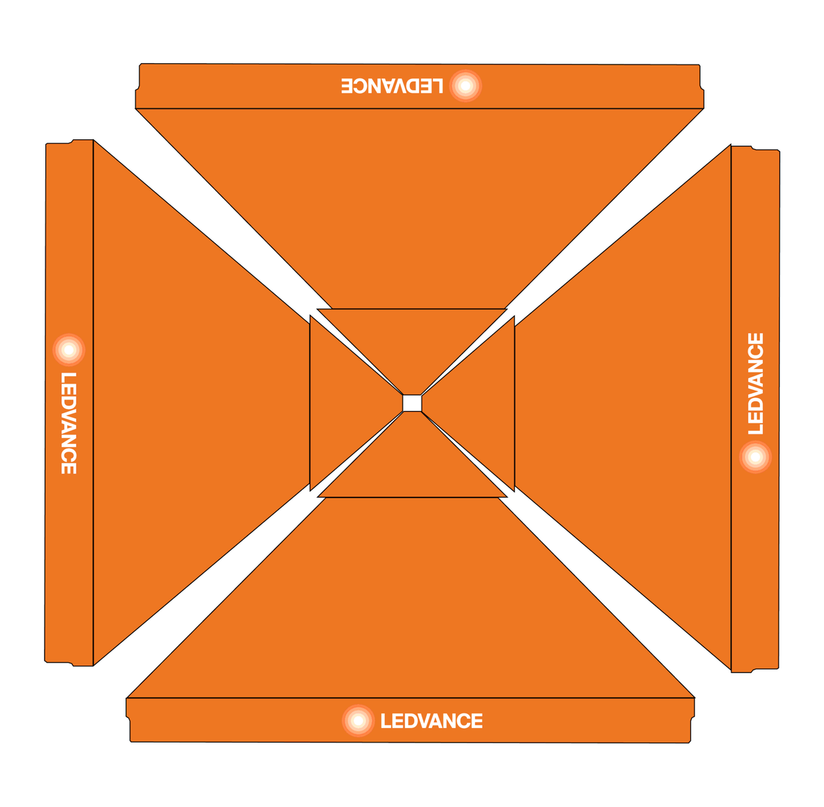 Макет брендирования на куполе зонта