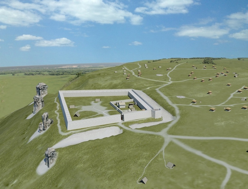 Реконструкция Маяцкой крепости.