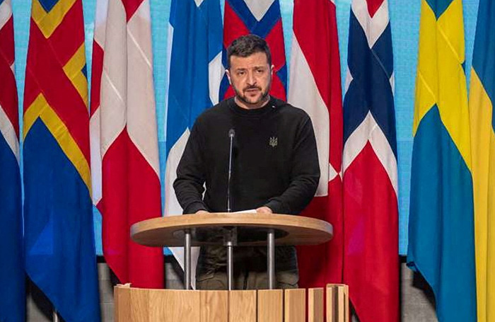    Владимир Зеленский.Magnus Froederberg/Nordic Council/Reuters