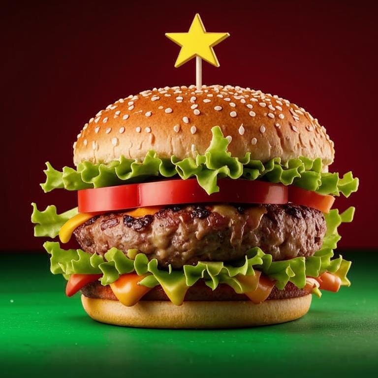 Пример Новогоднего бургера
