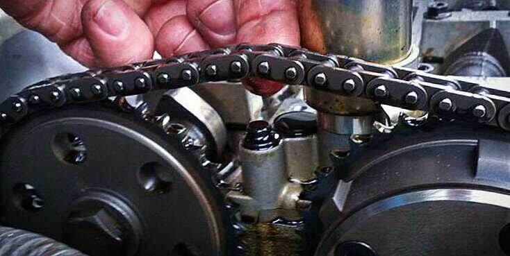 Износ цепи ГРМ. Изображение из свободного источника интернета