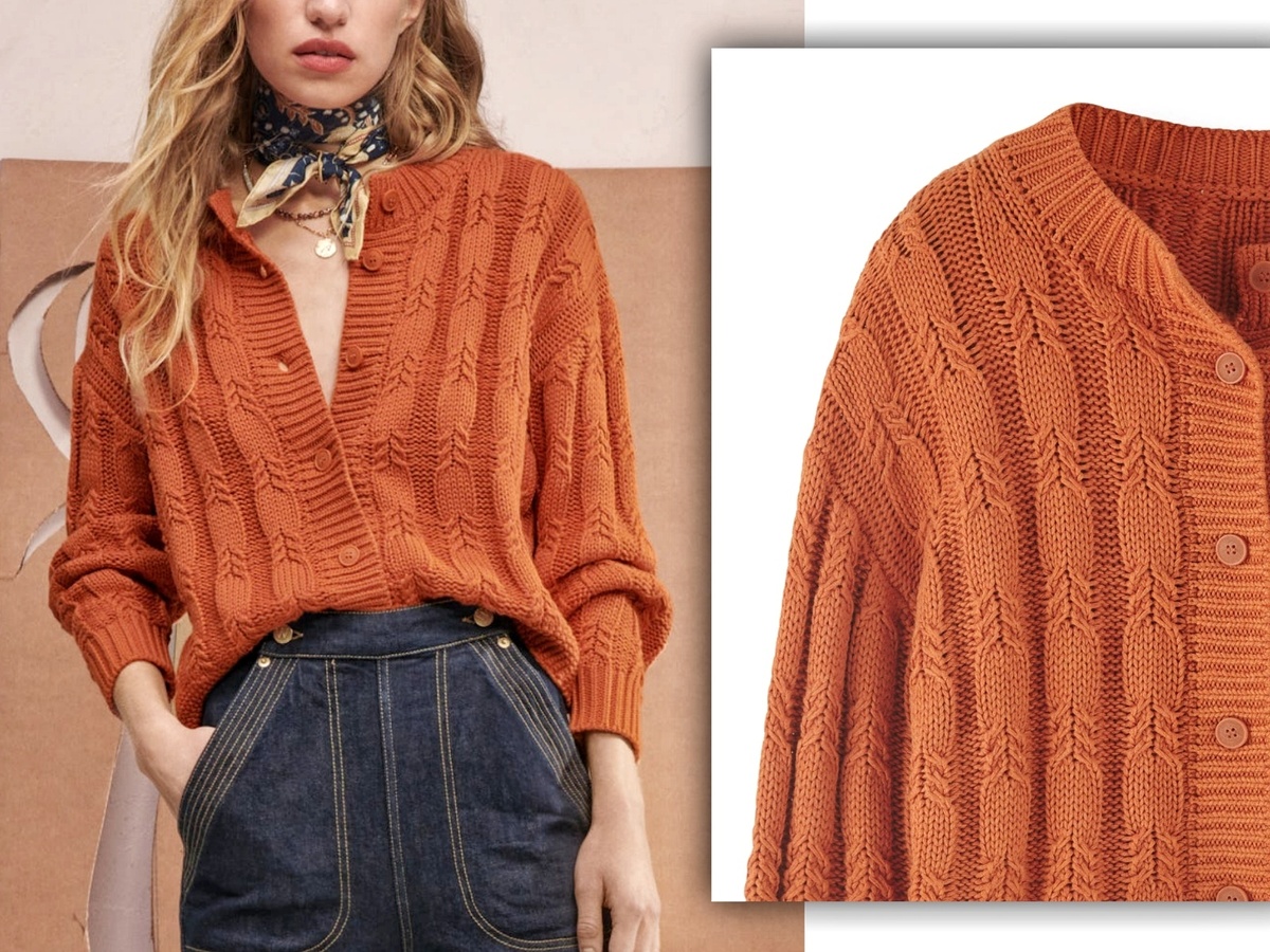 Кардиган с длинными рукавами из органического хлопка от бренда Wrap London