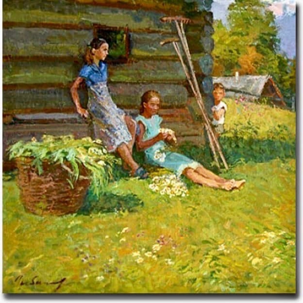 подружки в деревне