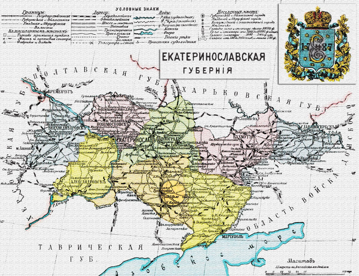 Село Гуляй-Поле в Александровском уезде Екатеринославской губернии, начало XX в. Коллаж «Знание истории России» https://dzen.ru/istor_ross