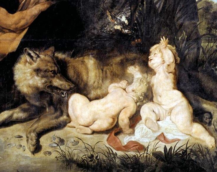 Ромул, Рем и волчица. Картина Питера Пауля Рубенса, 1616 год