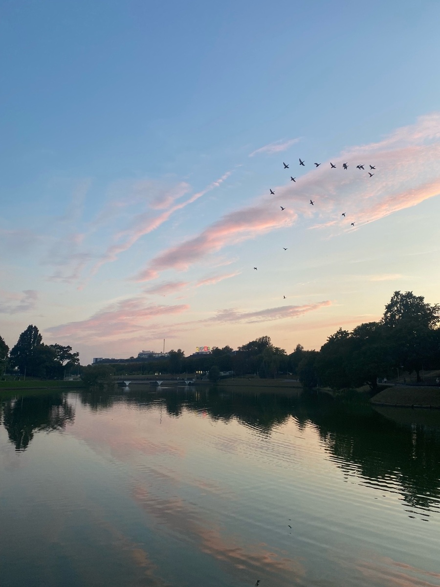 Будьте спокойны, как гладь этого озера. Место: набережная Нижнего озера в Калининграде.