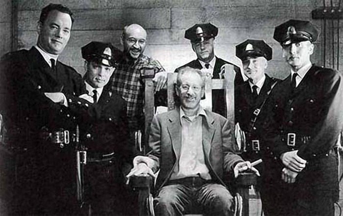 Кадры со съемок фильма "Зеленая миля" 1999 год