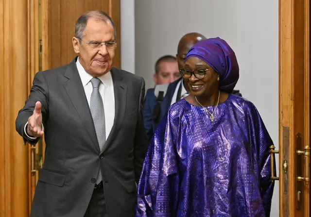 © РИА Новости . Пелагия Тихонова Перейти в фотобанк
Встреча глав МИД РФ С. Лаврова и Сенегала Я. Фалл