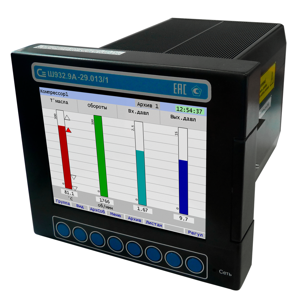 Видеографический регистратор Ш932.9АИ-29.013: модель, используемая на Ленинградской АЭС-2 для мониторинга данных в реальном времени