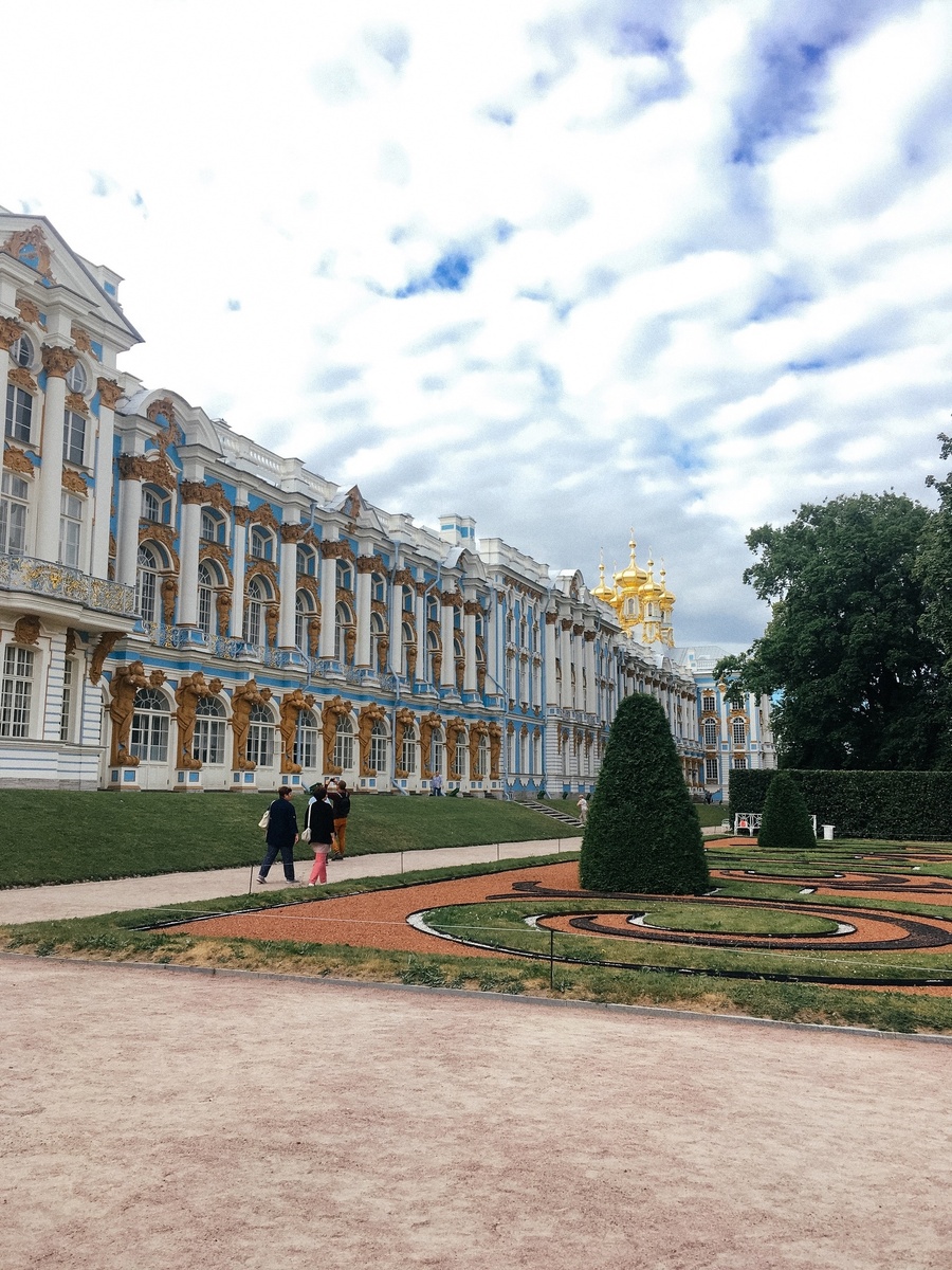 Екатерининский дворец и парк в Царском Селе.