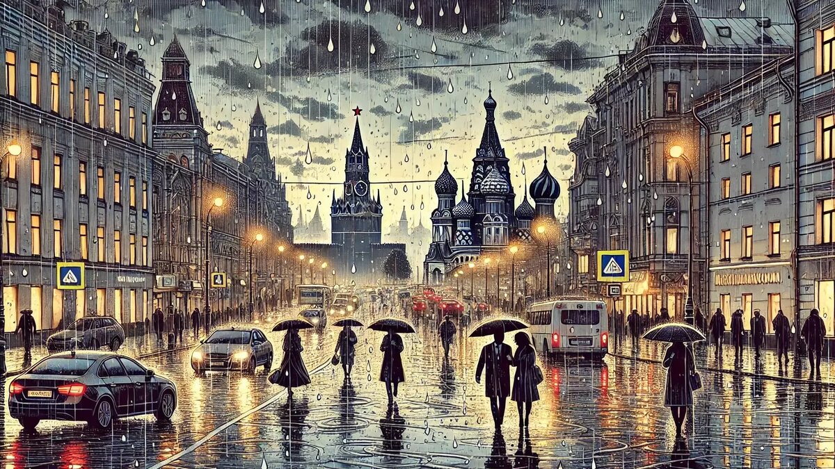 Москву залило: на столицу обрушилось рекордное количество осадков. Источник: 1MI