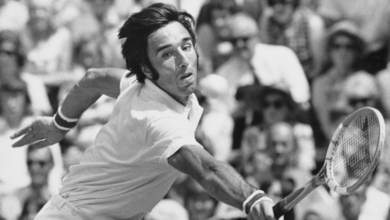    Теннисист Александр Метревели на Уимлдоне в 1973 году. Getty Images