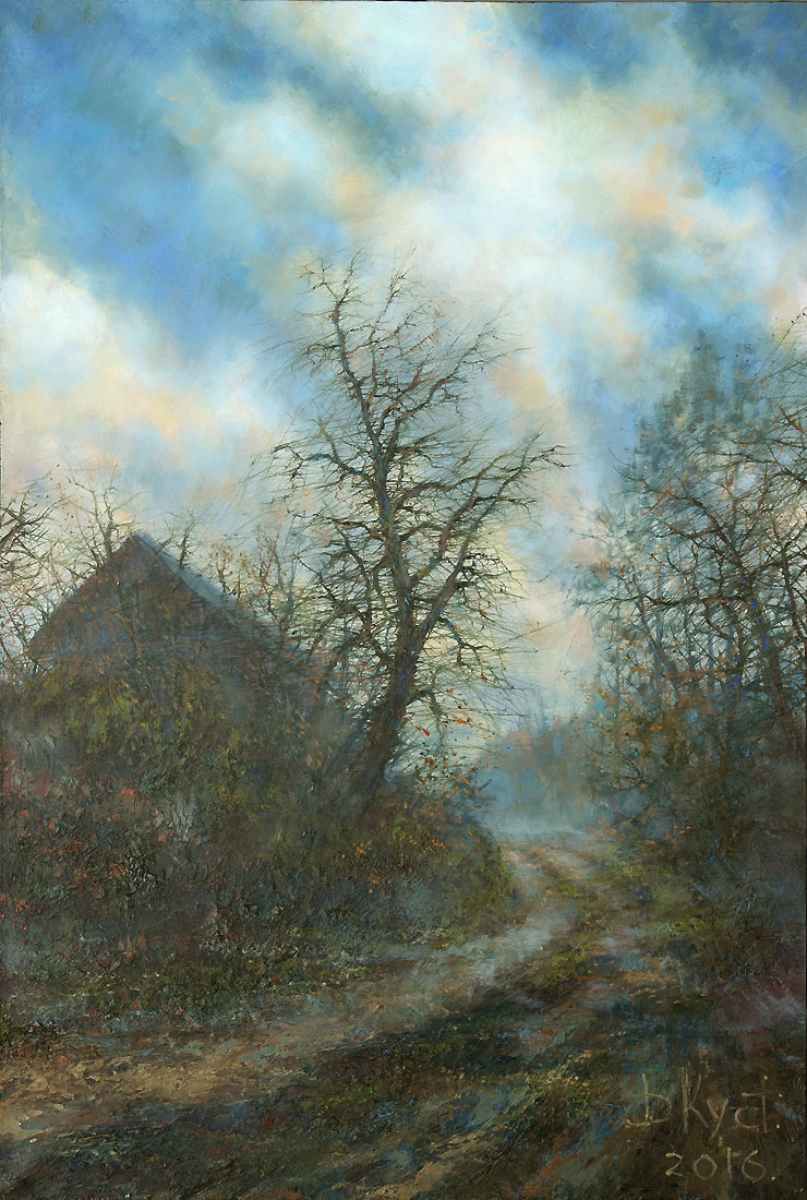 Художник Дмитрий Кустанович. Осенняя тишина, 90x60 см, холст, масло, 2016