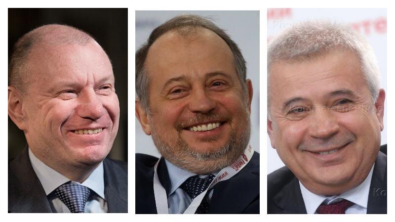 Богатейшие российские миллиардеры (слева направо): Потанин, Лисин и Алекперов.